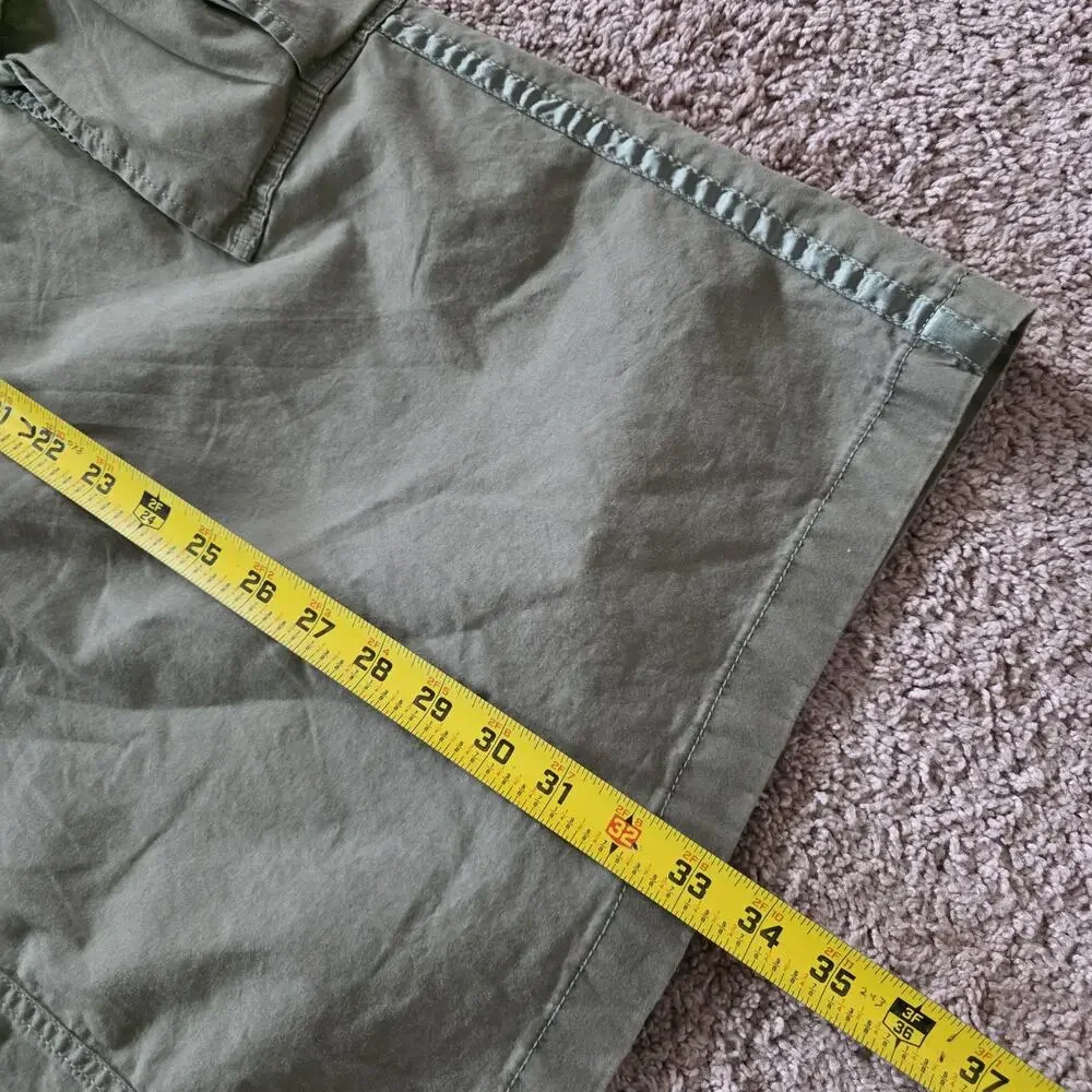 Abercrombie & Fitch Vintage Cargo Skirt Women XXL Green Midi Utility Y2K Gorpcor